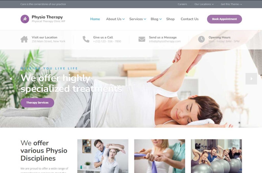 Physio - Medical Website Design