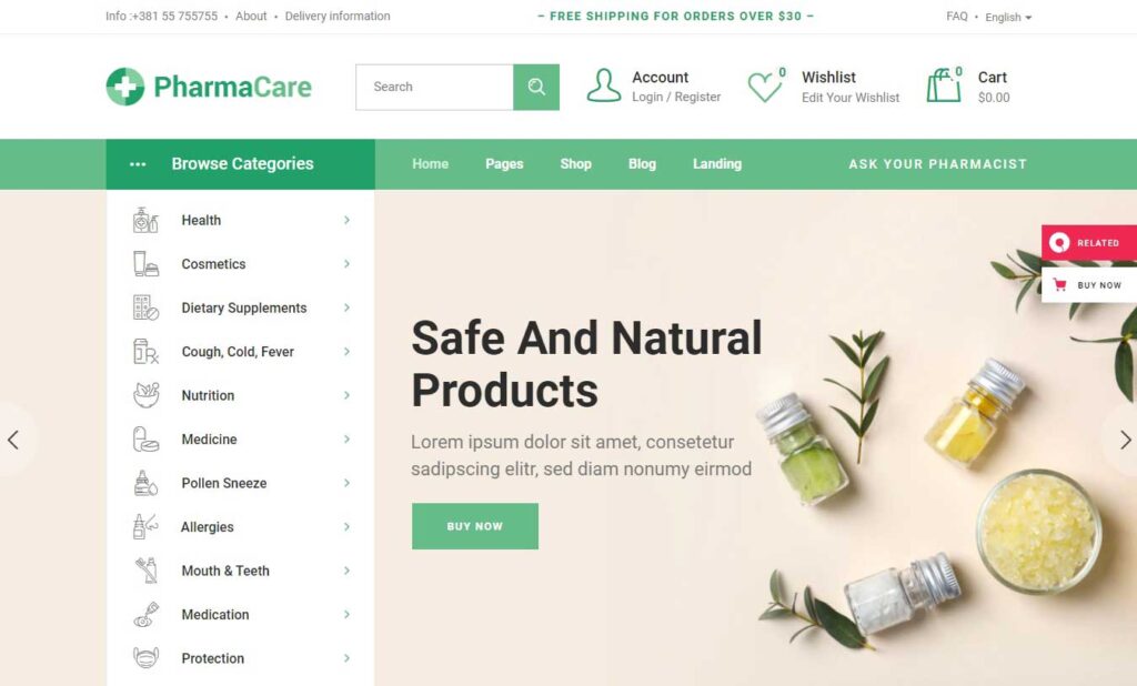 Pharma Care - Medical Website Design