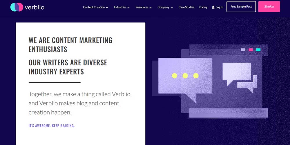 verblio - SEO content writing services